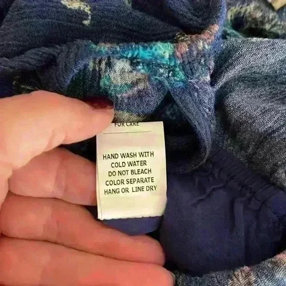 Altar'd State Women's Dress Blue Floral BOHO Size M - Picture 7 of 7